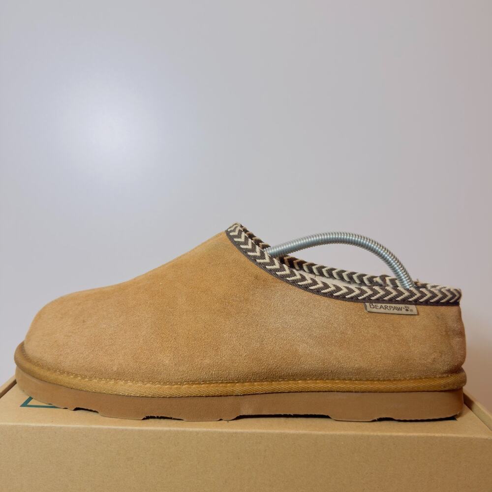 Bearpaw Tabitha Mens Slippers Size 11 Suede Shearling Cozy Indoor Outdoor Shoe
